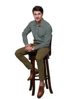 DARK GREEN WITH MULTI COLOUR LINE COTTON SHIRT